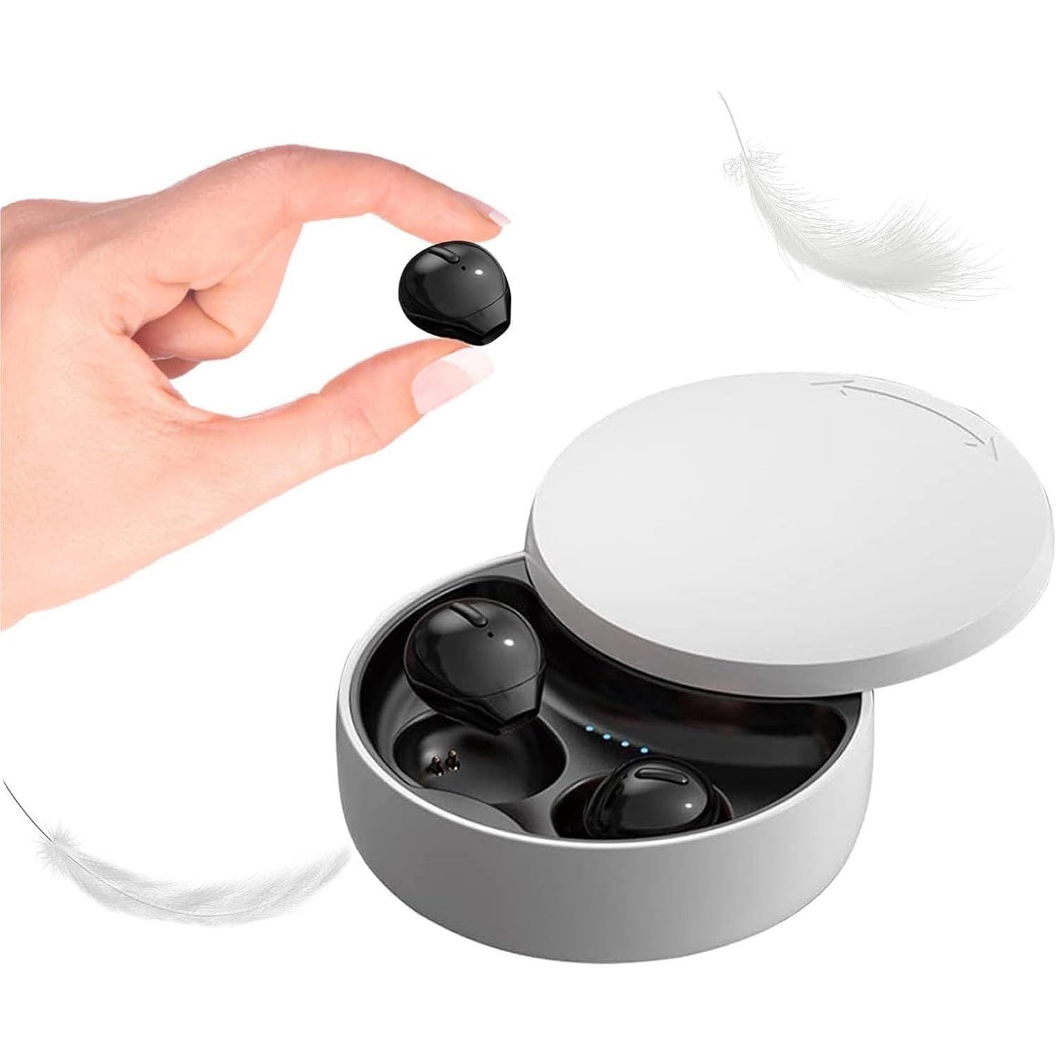 Earphone Invisible Noise Reduction Bluetooth 5.0 Wireless Built-in Mic Xmenha