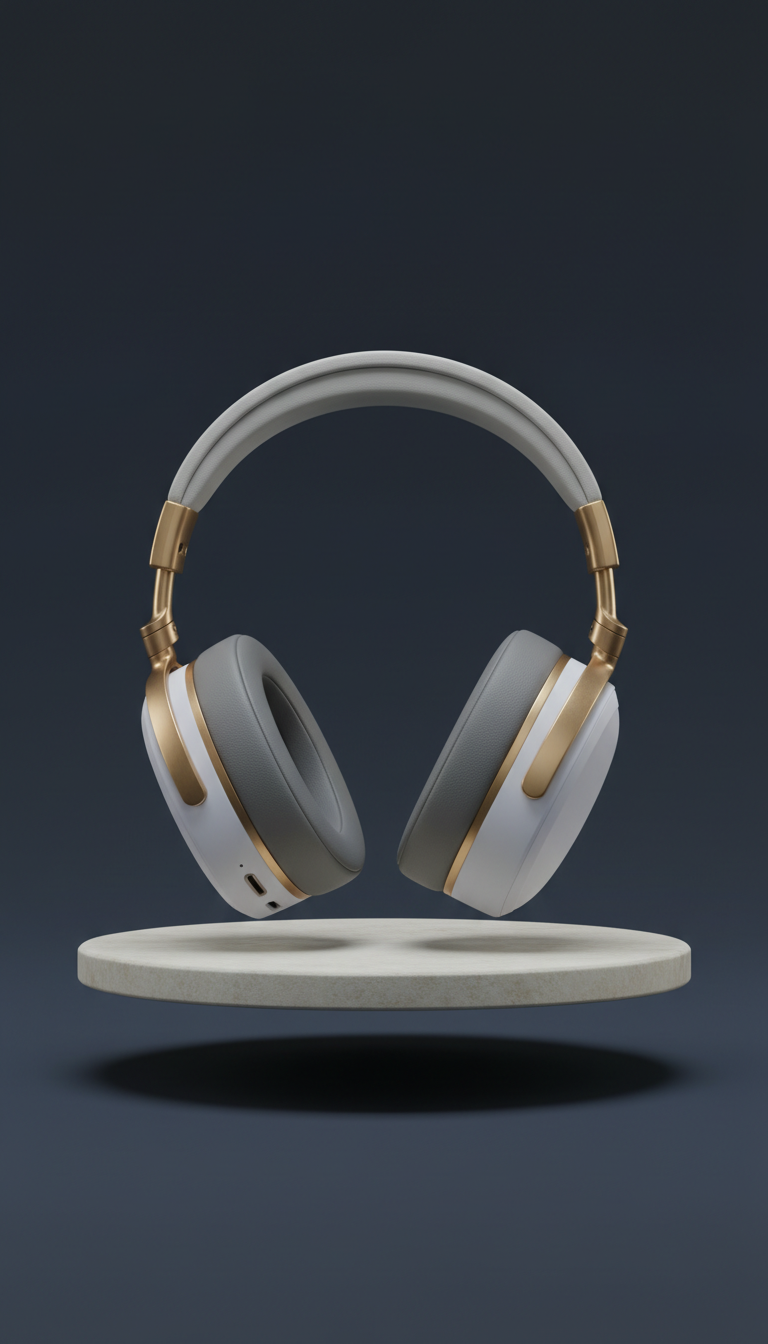 Over-Ear Headphones with Brushed Aluminum