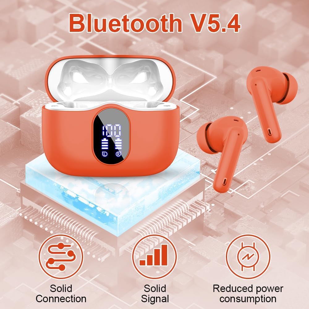 Wireless Earbuds Bluetooth 5.3 Deep Bass 36H Playtime Noise Cancel Btootos