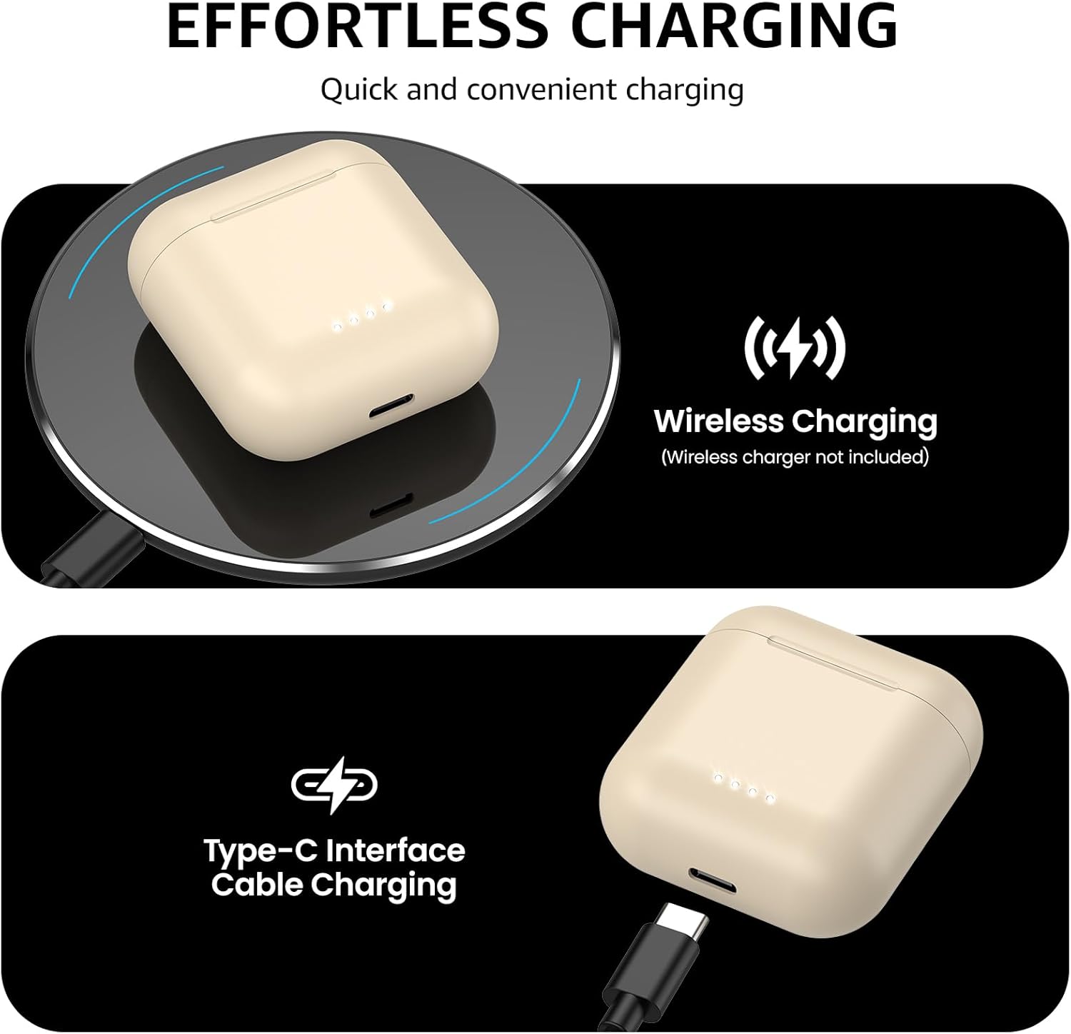 True Wireless Earbuds Bluetooth 5.3 Deep Bass IPX8 Touch Control TOZO T6