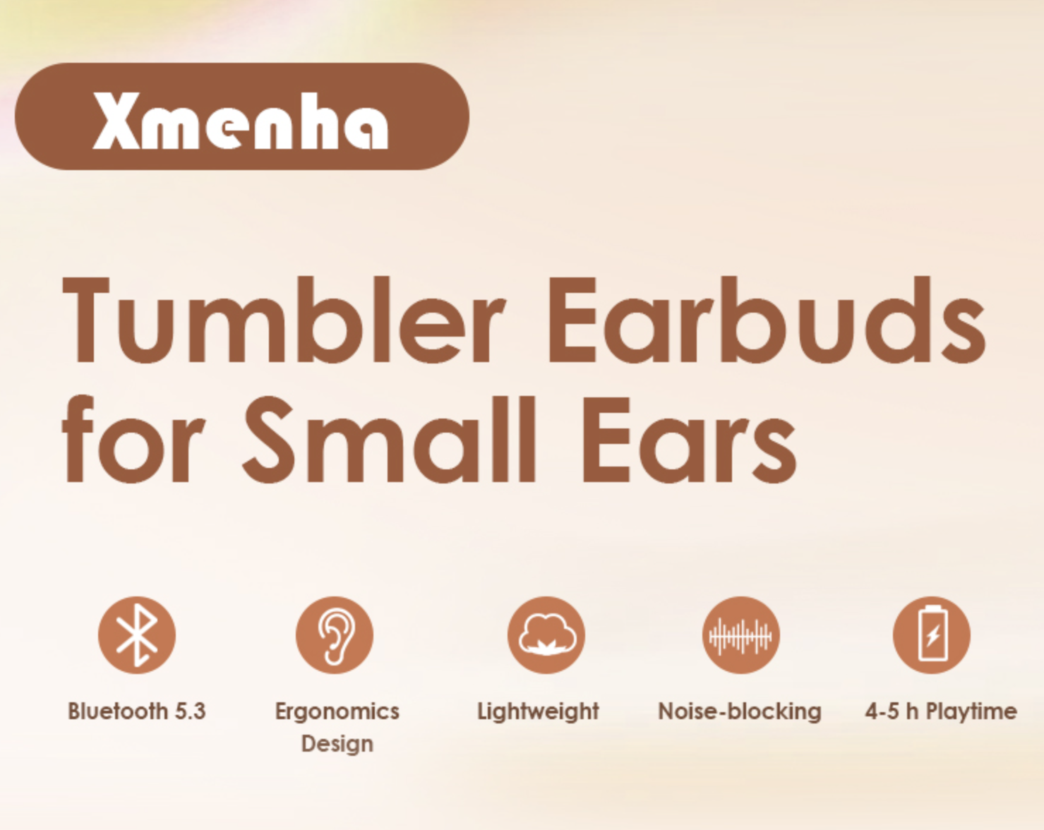 Mini Invisible Wireless Earbuds for Sleep, Bluetooth Discreet Design Xmenha